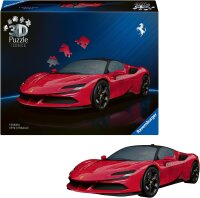 Ravensburger 12008041, 3D Puzzle Ferrari SF90 Stradale, 108 Teile, Modellauto, 25,1x12,8cm, Level 5, ab 8 Jahren