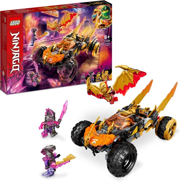 LEGO Ninjago 71769 Coles Drachen-Flitzer, Auto-Bauset, 384 Teile, inkl. 4 Minifiguren, ab 8 Jahren
