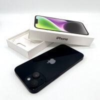 Apple iPhone 14, 128 GB, Model A2882, Smartphone, Midnight, like-new battery, original packaging