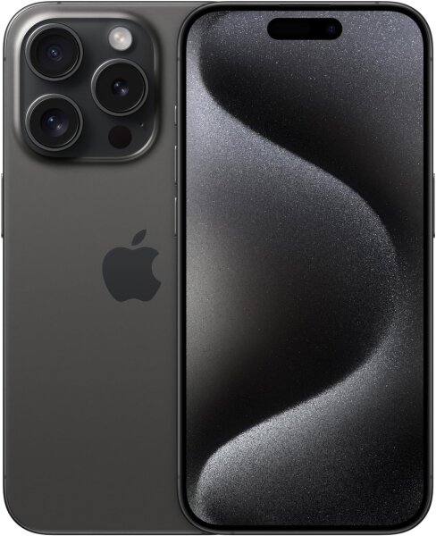 Apple iPhone 15 Pro 256GB, Modell MTV13ZD/A, Schwarz Titan, 88% Akku, mit Originalverpackung und Ladekabel