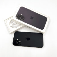 Apple iPhone 16, 128 GB, Model A3287, 5G, Black, like new, incl. box & cable, Apple warranty until 29.04.2027