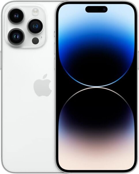 Apple iPhone 14 Pro Max, 256GB, Silver, Model MQ9V3ZD/A, A2894, 84% battery, with original packaging