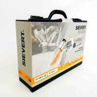 Sievert Promatic PSI 338093 Lötset, 945 W, 230 mm, für Blech- & Dachrinnen, inkl. 2 Ultragas-Kartuschen, Kupferstück, Ersatzdüsen, Metallkoffer