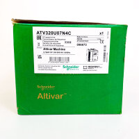 Schneider Electric ATV320U07N4C frequency inverter, 0.75 kW, 1 HP, 380–500 V, 3-phase, 50/60 Hz, compact