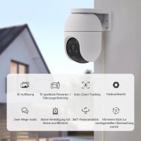 EZVIZ CS-C8c 5MP Outdoor Camera, 360° Pan/Tilt, AI Person Detection, Night Vision, App Control, IP65, 12V, 12W