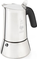 Bialetti Venus Espressokocher 2 Tassen (85 ml), Edelstahl, silber, Mokakanne, induktionsgeeignet