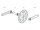 ROTOR ALDHU 24 mm crankshaft, road bike axle, OCP mount, spare part, silver, model C02-108-98010-0