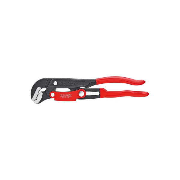 KNIPEX 83 61 010 Pipe wrench, 330 mm, S-jaw, quick adjustment, plastic handle, grey powder-coated