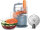 Kenwood MultiPro Go FDP22.130GY Kompakt-Küchenmaschine, 550 W, 1,3 l, Schneiden, Reiben, Pürieren, Teigkneten, 360°-Bedienung, Zubehör, Grau