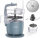 Kenwood MultiPro Go FDP22.130GY Kompakt-Küchenmaschine, 550 W, 1,3 l, Schneiden, Reiben, Pürieren, Teigkneten, 360°-Bedienung, Zubehör, Grau
