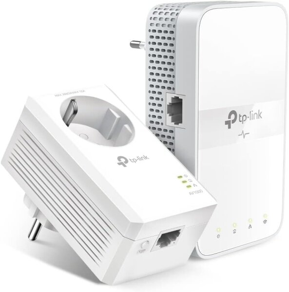 TP-LINK TL-WPA7617 Powerline Kit, AV1000, AC1200 WiFi, Gigabit LAN, integrated power outlet, app control