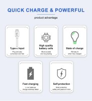 Varicore VC-4000T Li-ion battery AA 1.5 V 4000 mWh USB-C rechargeable 2 pieces with charging cable up to 1200 charging cycles
