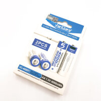 Varicore VC-4000T Li-ion battery AA 1.5 V 4000 mWh USB-C rechargeable 2 pieces with charging cable up to 1200 charging cycles