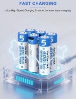 VariCore VC-4000T Li-ion batteries AA 1.5 V 4000 mWh 4-pack with USB-C fast charging up to 1200 cycles incl. charging cable