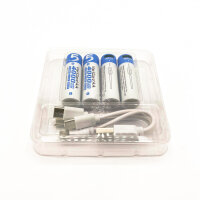 VariCore VC-4000T Li-ion batteries AA 1.5 V 4000 mWh 4-pack with USB-C fast charging up to 1200 cycles incl. charging cable