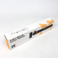 K&F Concept MS-08 Selfie-Stick-Stativ 2-in-1, 158 cm, Handyhalterung, kompatibel mit iPhone & Android, schwarz/orange