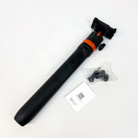 K&F Concept MS-08 Selfie-Stick-Stativ 2-in-1, 158 cm, Handyhalterung, kompatibel mit iPhone & Android, schwarz/orange