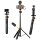 K&F Concept MS-08 Selfie-Stick-Stativ 2-in-1, 158 cm, Handyhalterung, kompatibel mit iPhone & Android, schwarz/orange
