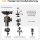 K&F Concept MS-08 Selfie-Stick-Stativ 2-in-1, 158 cm, Handyhalterung, kompatibel mit iPhone & Android, schwarz/orange