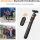 K&F Concept MS-08 Selfie-Stick-Stativ 2-in-1, 158 cm, Handyhalterung, kompatibel mit iPhone & Android, schwarz/orange