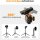 K&F Concept MS-08 Selfie-Stick-Stativ 2-in-1, 158 cm, Handyhalterung, kompatibel mit iPhone & Android, schwarz/orange