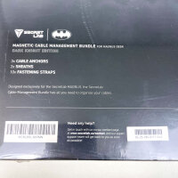 Secret Lab Batman Dark Knight Edition MAGNUS Cable Management Bundle with 3 cable anchors, 2 sleeves, 10 fastening straps, Black