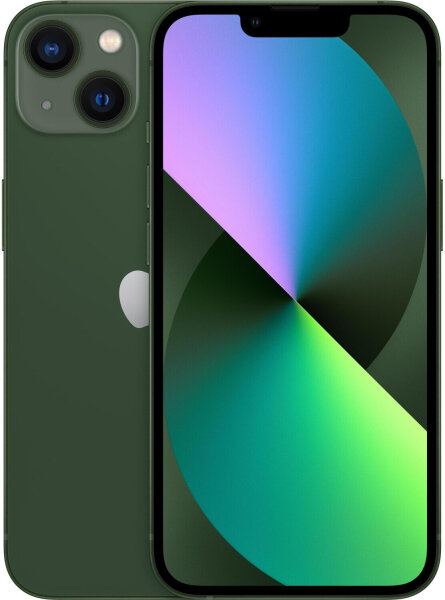Apple iPhone 13, 128GB, model MNGG3J/A A2631, green, like-new battery, including charging cable