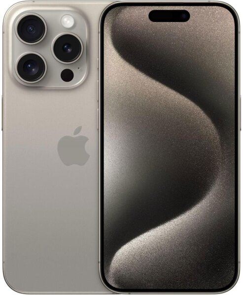 Apple iPhone 15 Pro, 128GB, Model MTUX3ZD/A A3102, Natural Titanium, like new, 100% battery