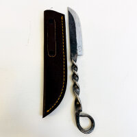 Saddi Outdoor-Messer, handgedrehter Griff, inklusive...