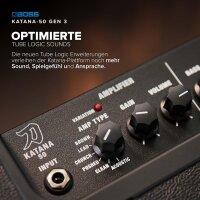 BOSS Katana-50 Gen 3 Guitar Combo, 50W, 12" Speaker, 12 Amp Models, Integrated Effects, Compact Design