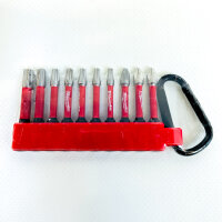 Milwaukee 4932480941 Bit-Set 10-tlg, 50 mm, Metall, Phillips/Schlitz/Torx, lackiert, Shockwave, für Schraubarbeiten
