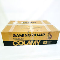 COLAMY 6703 Gaming-Stuhl, ergonomisch, Kunstleder, Metall, schwarz, High-Back, höhenverstellbar, 65x65,5x130 cm, 17 kg