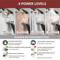 Rhino Cosmic Vertical Steam Iron, 2350W, 4 settings, incl. accessories, powerful, fast heating