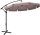 Gardenia D300 cantilever parasol 3x3m, garden parasol, dark steel pole, dark beige cover, water-repellent, crank, cross base, for garden/terrace/balcony