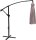 Gardenia D300 cantilever parasol 3x3m, garden parasol, dark steel pole, dark beige cover, water-repellent, crank, cross base, for garden/terrace/balcony