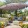 Gardenia D300 cantilever parasol 3x3m, garden parasol, dark steel pole, dark beige cover, water-repellent, crank, cross base, for garden/terrace/balcony