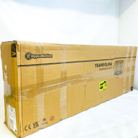 HyperMotion Kindertrampolin 16FT, rund, Ø 434 cm, bis 150 kg, Sicherheitsnetz innen, Leiter, 108 Federn, Stahlrahmen, Schwarz