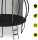 HyperMotion Kindertrampolin 16FT, rund, Ø 434 cm, bis 150 kg, Sicherheitsnetz innen, Leiter, 108 Federn, Stahlrahmen, Schwarz