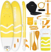 HUIIKE Enjoyer Yellow SUP Board 305x84x15cm, aufblasbar,...