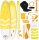HUIIKE Enjoyer Yellow SUP Board 305x84x15cm, aufblasbar, bis 130kg, inkl. Paddel, Pumpe, Kajaksitz, Rucksack, Leash, 5L Drybag