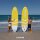 HUIIKE Enjoyer Yellow SUP Board 305x84x15cm, aufblasbar, bis 130kg, inkl. Paddel, Pumpe, Kajaksitz, Rucksack, Leash, 5L Drybag