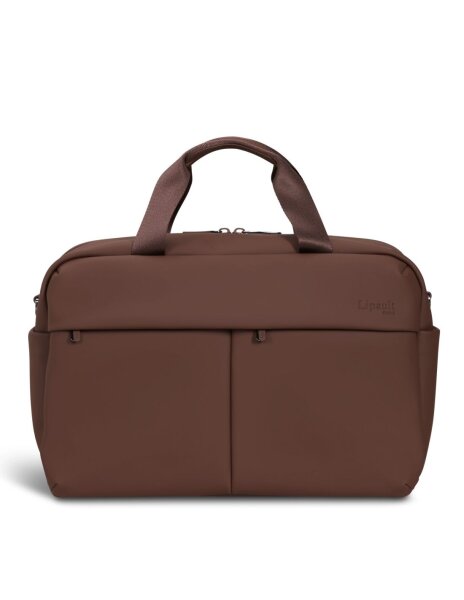 Lipault Lost In Berlin 2.0 Cabin Bag 28L, Underseater, 16" Laptop Compartment, Water-Repellent, Trolley Attachment, Shoulder Strap, Brown