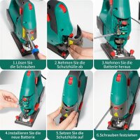 HYCHIKA M1Q-DU03-110 Stichsäge 800W, 110mm Holz, 800-3000SPM, Laser, 6 Sägeblätter, Gehrungsschnitt -45° bis 45°