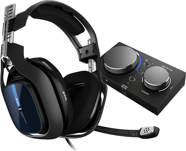 ASTRO A40 TR + MixAmp Pro Gaming-Headset, kabelgebunden, Over-Ear, Mikrofon, Audio-Mixer, Schwarz, für PC, Mac, PS4