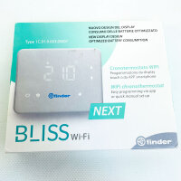 Finder BLISS WIFI 1C.9190030W07, digital clock thermostat, Wi-Fi enabled, programmable, wall mountable, app controlled