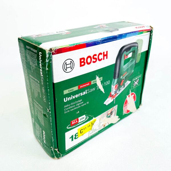 Bosch UniversalSaw 18V-100, cordless jigsaw, 18V, model 0603011100, without battery, compact, tool-free blade change