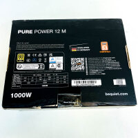 be quiet! Pure Power 12 M BN345, 1000W, ATX 3.1, PCIe 5.1, 80 Plus Gold, modular, 12V-2x6 Kabel, 120mm Lüfter