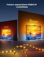 Govee H6099 TV-LED-Strip 3,6m, RGBICW, Kamera, Fish-Eye-Korrektur, App/Sprachsteuerung, Sync, für 55–65 Zoll TVs