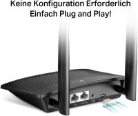 TP-Link TL-MR110 4G LTE Router, 150 Mbit/s Download, 2,4 GHz WLAN 300 Mbit/s, 2 Ethernet-Ports, 2 externe Antennen, bis 32 Geräte