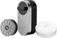 EZVIZ DL01S Smart Lock Set, electronic door lock, Bluetooth, app control, Alexa compatible, keypad, A3 Gateway, grey